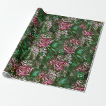 Papel De Presente Rosa em cascata<br><div class="desc">Absolutamente deslumbrante rosa de design com flores em cascata de rosa claro e sabores de verde, que tem versatilidade para embrulhar presentes para chás, aniversários, presentes especiais ou casamentos!</div>