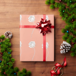 Papel De Presente Rosa em Flor - Presente de Aniversário