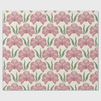 Papel De Presente Rosa Empoeirada Flora