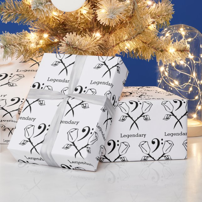 Papel De Presente Rosa gêmeo com uma limpeza de latão (Feriados)