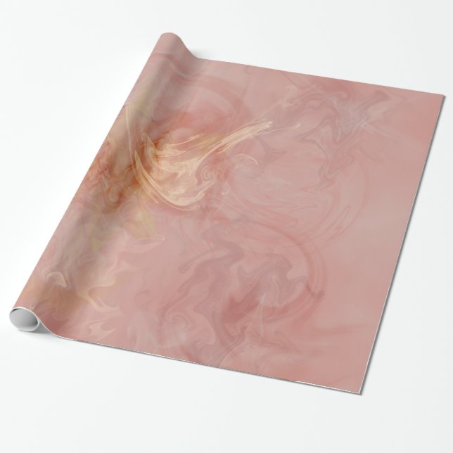 Papel De Presente Rosa Marble Vintage Wampunk Wrappaper (Desenrolado)