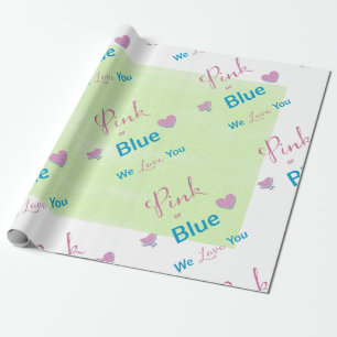 Papel De Presente Rosa ou Azul no Limão