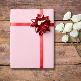 Papel De Presente Rosa Pastel Cor Sólida | Clássico | Elegante