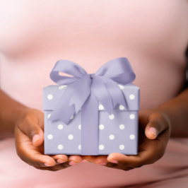 Papel De Presente Rosa Pastel e Pequena Bolinha Branca