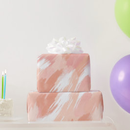 Papel De Presente Rosa Pastel Pêssego Mistura Suave Padrão Abstrato
