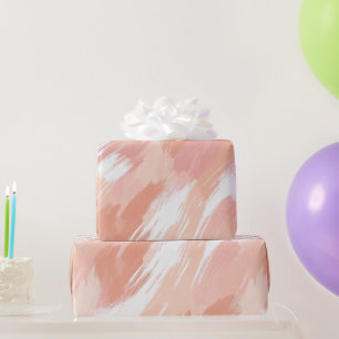 Papel De Presente Rosa Pastel Pêssego Mistura Suave Padrão Abstrato