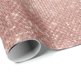 Papel De Presente Rosa Pastel Spark Bridal Blush Elegante Birthal