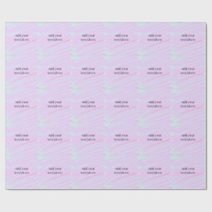 Papel De Presente Rosa pastel verde adicionar foto texto aquarela re