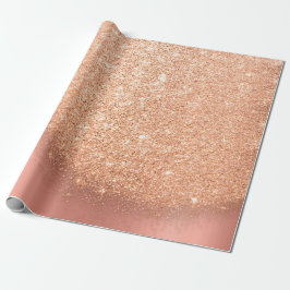 Papel De Presente Rosa Peach Makeup Confetti Glitter Beauper Cobre