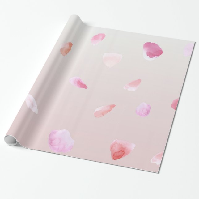 Papel De Presente Rosa Petal (Desenrolado)