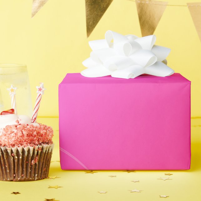 Papel De Presente Rosa Quente (Festa de aniversário)