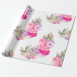 Papel De Presente Rosa Rosa Rosa bonito Floral