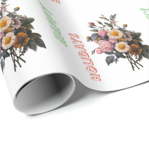 Papel De Presente rosa rosa-rosa-rosa-botija, flores-margarida feria