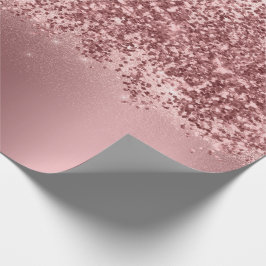 Papel De Presente Rosa Rosa Rosa Rosa Dourada Escamudo Brilhante Bri