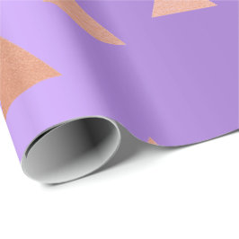 Papel De Presente Rosa Rosa Rosa Rosa Dourada Triângulo Geométrico d