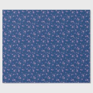 Papel De Presente rosa roxo e azul