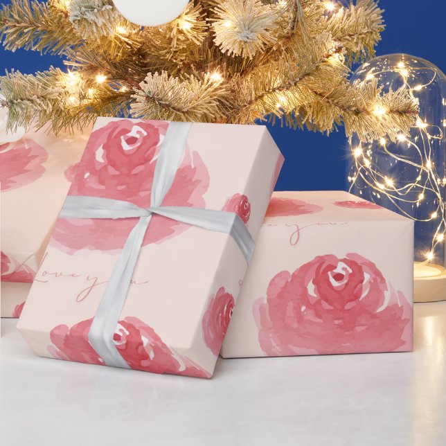 Papel De Presente Rosado (Feriados)