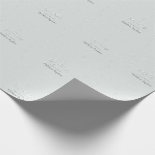 Papel De Presente Rosário Batismo no Azul Pó
