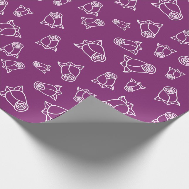 Papel De Presente Rosas Brancas Românticas A Bachelorette Oferece Se (Ponta)