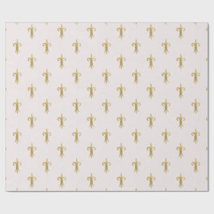 Papel De Presente Rosas claro Suaves Francesas Fluer De Lis Gift