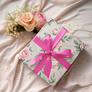 Papel De Presente Rosas Cor-de-Rosa da Mamãe