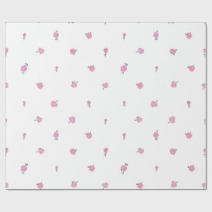 Papel De Presente Rosas cor-de-rosa ditsy