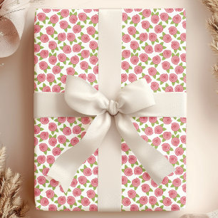 Papel De Presente Rosas Cor-de-Rosa Shabby Chic