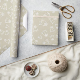 Papel De Presente Rosas de casamento elegantes e brancas sem emendas