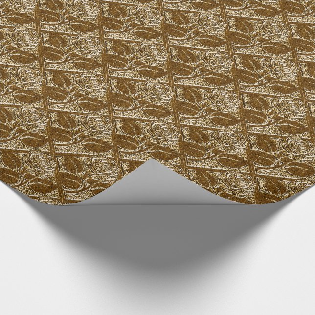 Papel De Presente Rosas De Metal-23-Papel De Invasão De Presente Dou (Ponta)