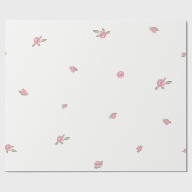 Papel De Presente Rosas elegantes rosa (Aberto)