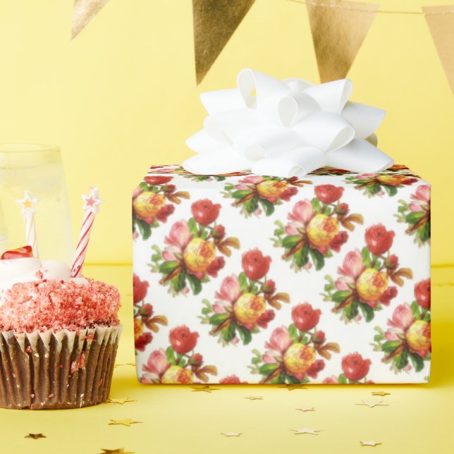 Papel De Presente Rosas Ingleses, Tea Party Wrapping Paper (Festa de aniversário)