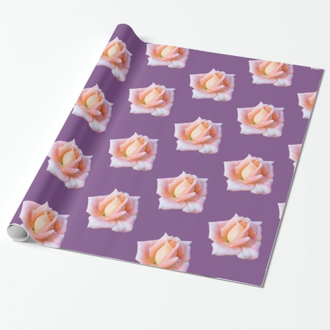 Papel De Presente Rosas Rosa (Desenrolado)