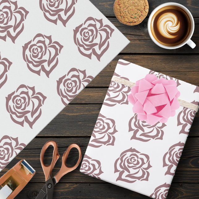 Papel De Presente Rosas Tribais Rosa (Criador carregado)