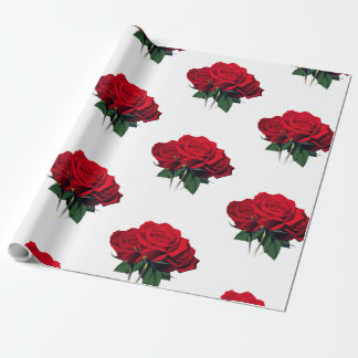 Papel De Presente Rosas vermelhas