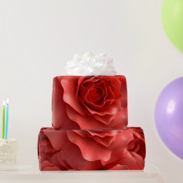 Papel De Presente rosas vermelhas 3D Dia de os namorados de padrão s