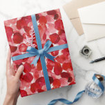 Papel De Presente Rosas vermelhas românticas Petais Chá de panela fl<br><div class="desc">Casamento de Chás de panela Florais de Petais de Rosa vermelha Romântica</div>