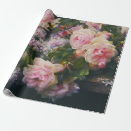 Papel De Presente Rosas Vitorianos e Lilases