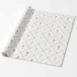 Papel De Presente Rosé, Dourado e Dourado vinho francês temático<br><div class="desc">O papel de embrulho de vidros de vinho de Paris.</div>