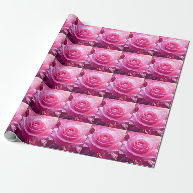 PAPEL DE PRESENTE ROSE LOVE (Desenrolado)