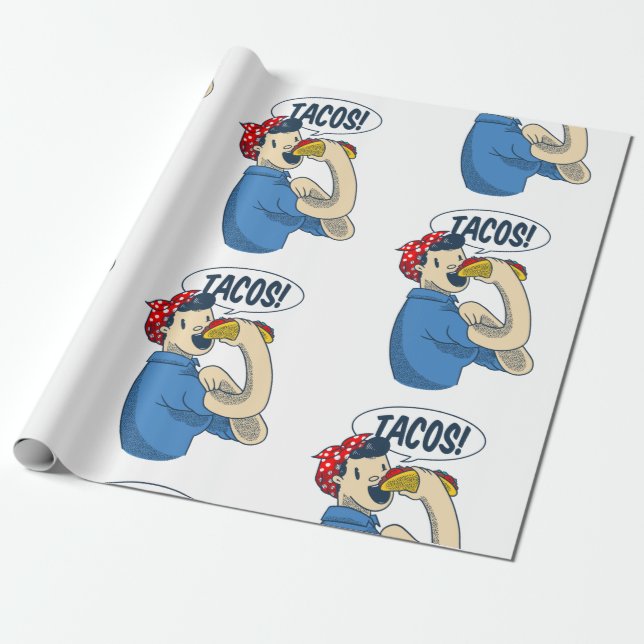 Papel De Presente rosie, o rio taco cinco de mayo (Desenrolado)