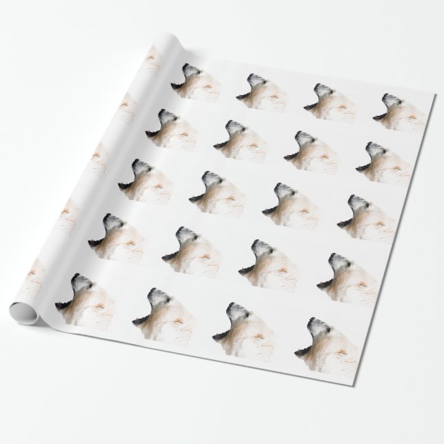 Papel De Presente Rosnado do urso polar (Desenrolado)