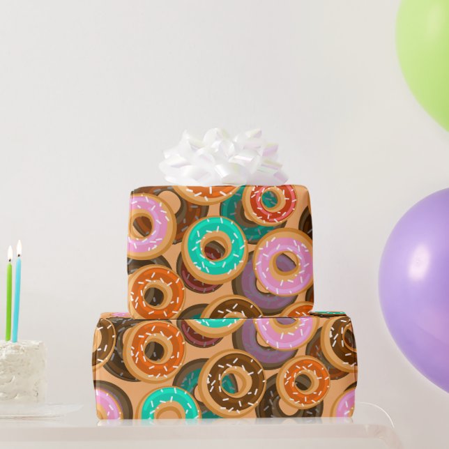 Papel De Presente Rosquinhas com padrão Sprinkles (Presentes para festas)