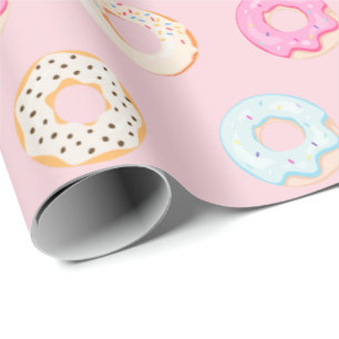 Papel De Presente Rosquinhas doces cor-de-rosa