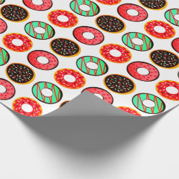 Papel De Presente Rosquinhas Foscos coloridas