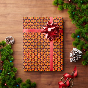 Papel De Presente Rosquinhas Laranja Com Enchimento