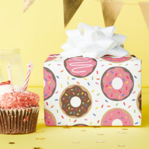 Papel De Presente Rosquinhas Pink Sprinkles