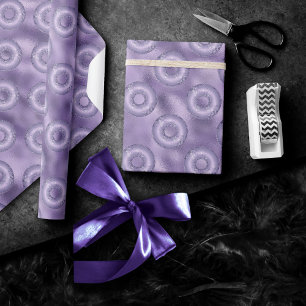 Papel De Presente Rosquinhas surpreendentes Padrão Roxo de Lavanda