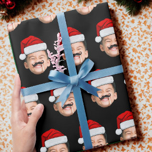 Papel de Presente Rosto de Bebê, Foto Papai Noel C