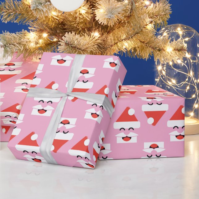 Papel De Presente Rosto de Papai Noel (Feriados)