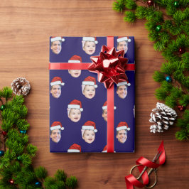 Papel De Presente Rosto de Papai Noel Personalizado